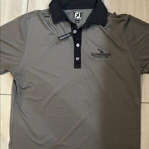 FootJoy Black/Grey Polo Shirt - Feather Sound Country Club.